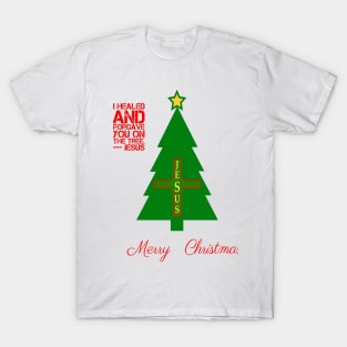 MERRY CHRISTMAS CROSS JESUS T-SHIRT T-Shirt